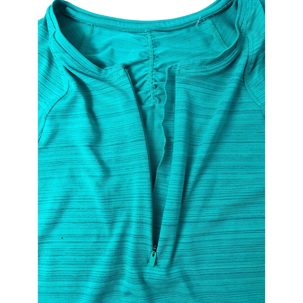 Athleta Rashguard Women Small Teal Excellent Pacifica Illume Long Sleeve Zip - Picture 5 of 9